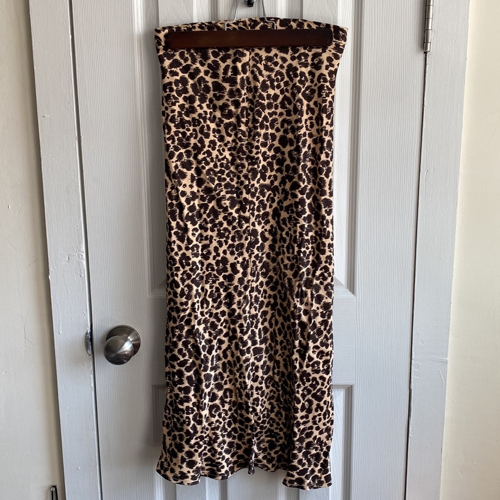 Anthropologie Silk Blend Midi Skirt